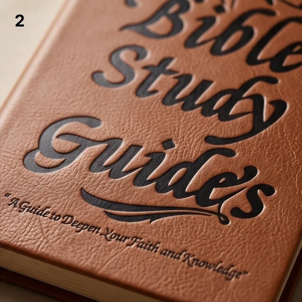 Leather Bound Bible Study Guide Brown Embossed Religious Journal Book